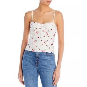 NWT Aqua X Kristopher Brock Cherry Print Bustier Top Size XL